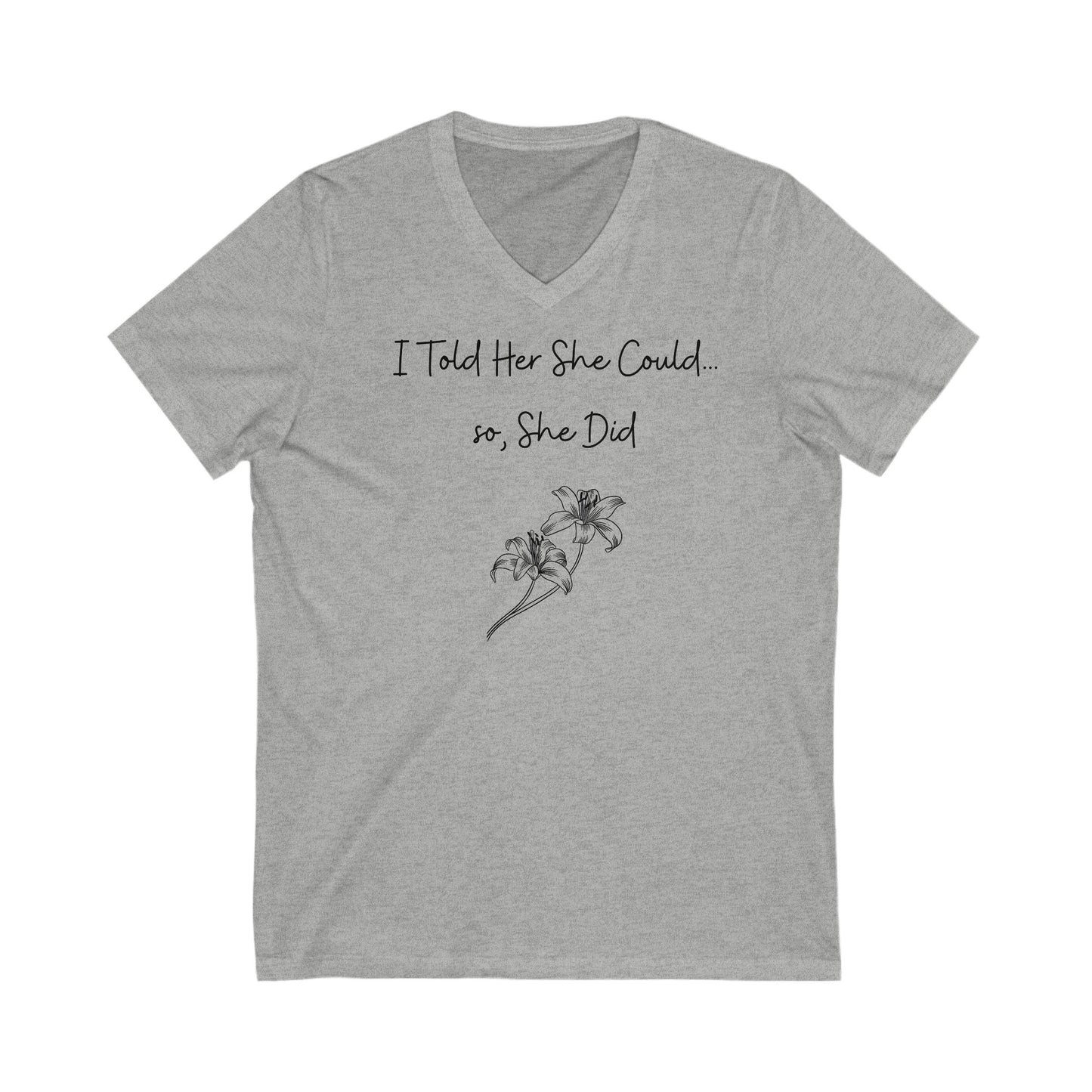 I told her she could, so she did V-Neck Tee