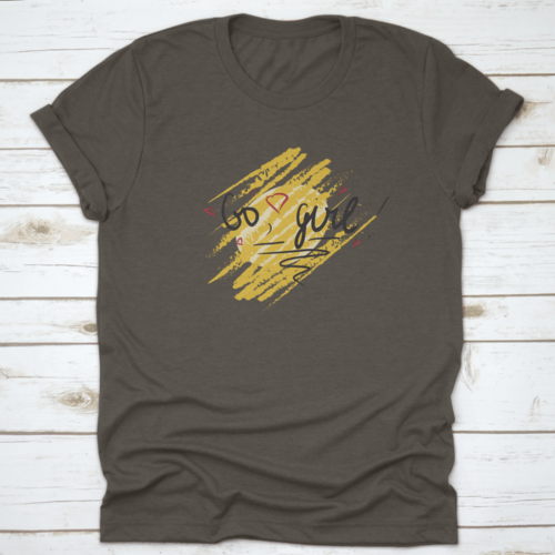 Girl Vector Text, Feminism Slogan. Black Lettering On Yellow Texture