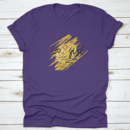 Girl Vector Text, Feminism Slogan. Black Lettering On Yellow Texture