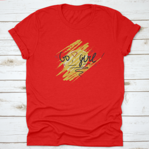 Girl Vector Text, Feminism Slogan. Black Lettering On Yellow Texture