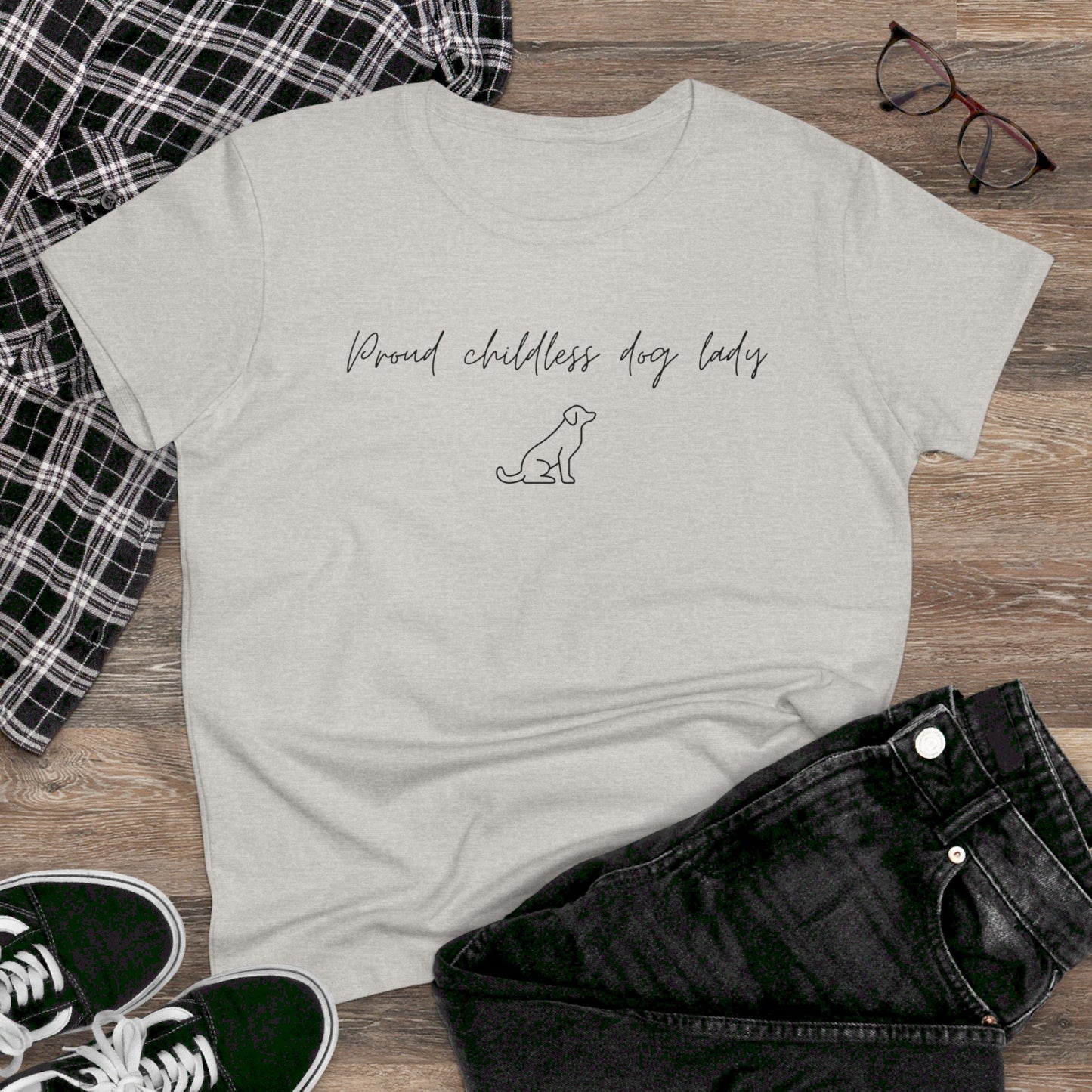 Election Collection - Proud Childless Dog Lady - Women's Midweight Cotton Tee