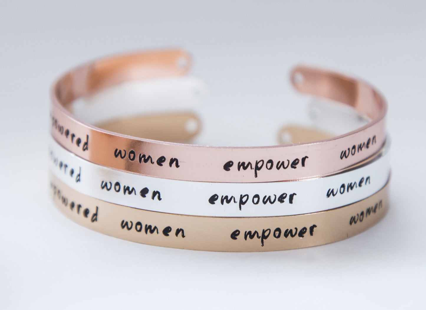 Empowered women jewelry, women empowerment feminist gift, hand