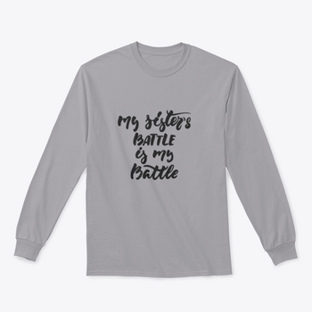 My Sister'S Battle Is My Battle - Hand Drawn October Breast Cancer