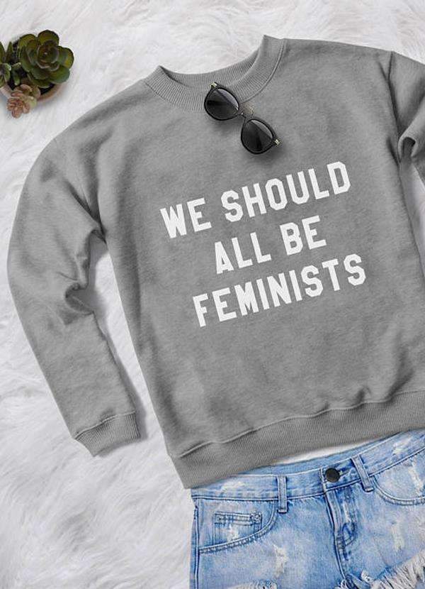 FEMINISTS WOMEN PRINTED SWEAT SHIRT