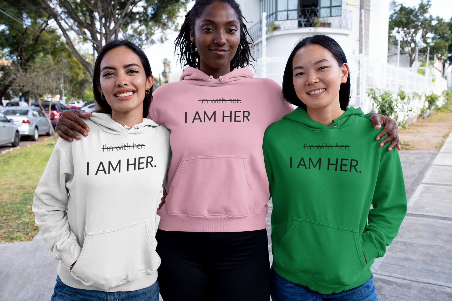 I AM HER - Unisex College Hoodie